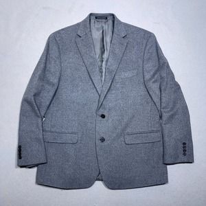 Lauren Ralph Lauren Sport Coat Mens 44R Wool Silk Cashmere Gray Blazer Jacket